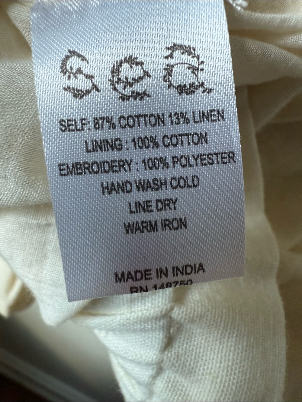 NWT SEA NEW YORK Manuela Embroidered Top Cropped Floral Boho Cotton Linen Folk S - Picture 6 of 6